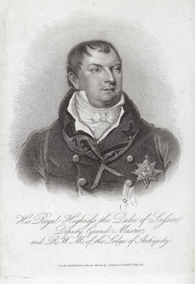Portrait of Prince Augustus Frederick, Duke of Sussex by English School