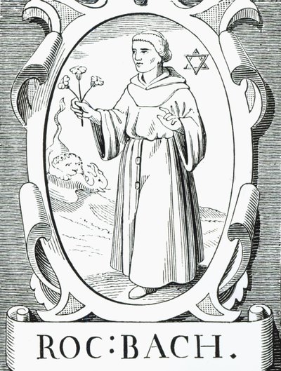 Portrait of Roger Bacon, illustration from Science and Literature in the Middle Ages and the Renaissance, written and engraved by Paul Lacroix, 1878 by English School