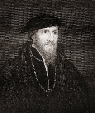 Portrait of Sir Anthony Denny, from Lodges British Portraits by English School