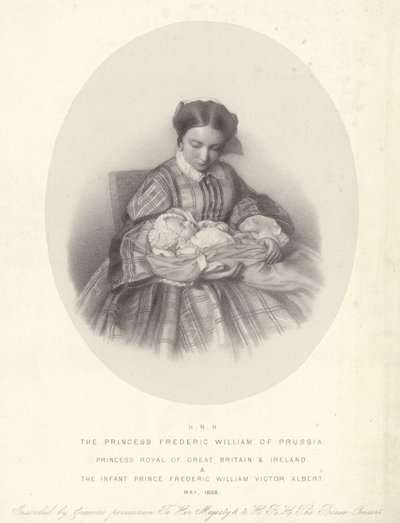 Portrait of Victoria, Princess Royal, with her son, Frederick William Victor Albert by English School