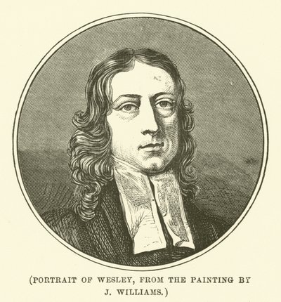 Portrait of Wesley (engraving) by English School