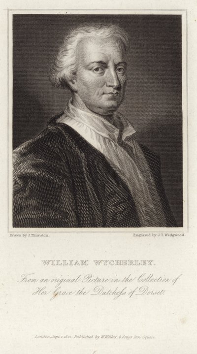 Portrait of William Wycherley by English School