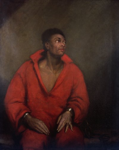 Portrait of a Slave in Chains by English School