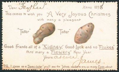 Potatoes, Christmas Card by English School