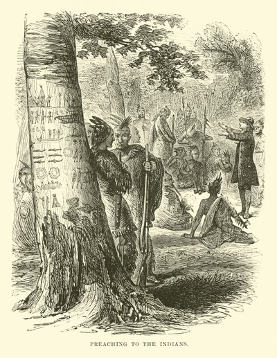 Preaching to the Indians by English School