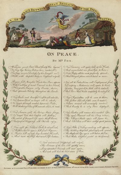 Preliminaries of Peace Between Great Britain and the French Republic by English School