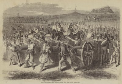 Preparations for Blowing Mutinous Sepoys from Field Pieces, at Peshawur by English School