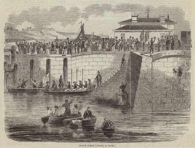 Prince Albert landing at Dover by English School