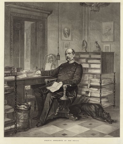 Prince Bismark in his study by English School