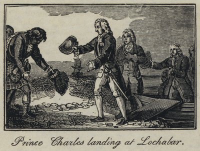 Prince Charles Landing at Lochabar by English School