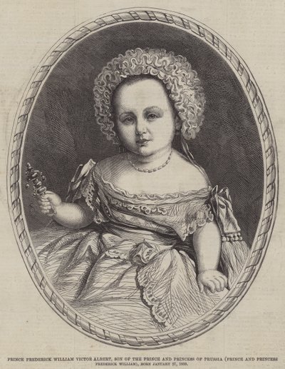 Prince Frederick William Victor Albert, Son of the Prince and Princess of Prussia (Prince and Princess Frederick William), Born 27 January 1859 by English School