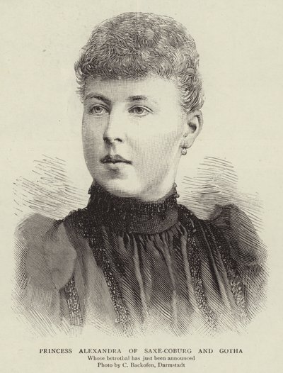 Princess Alexandra of Saxe-Coburg and Gotha by English School