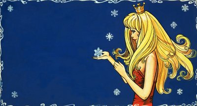 Princess catching snowflake by English School