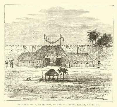 Principal Gate, or Mgenda, of the Old Royal Palace, Coomassie by English School