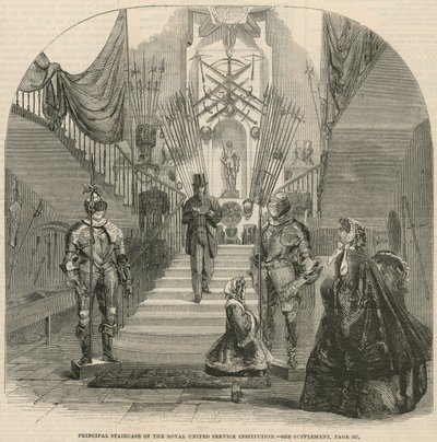 Principal Staircase of the Royal United Service Institution by English School
