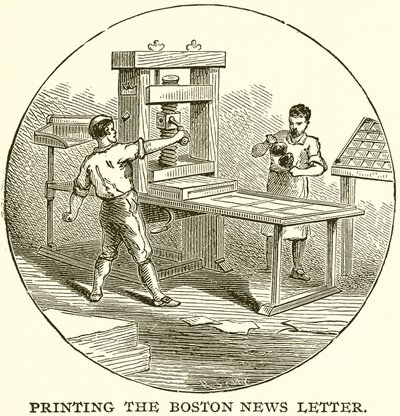 Printing the Boston News Letter by English School
