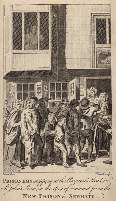Prisoners stopping at the Baptists Head in St Johns Lane by English School