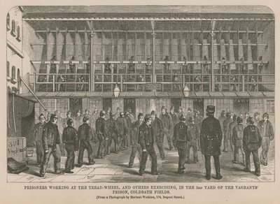 Prisoners working at the treadwheel by English School