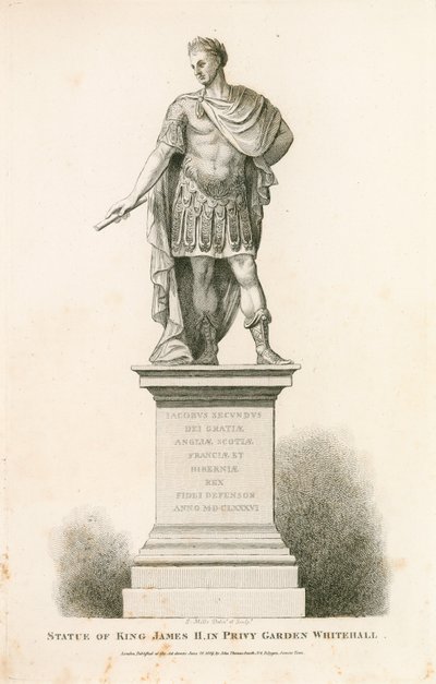 Privy Garden Westminster, Statue of King James II by English School