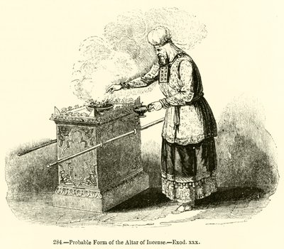 Probable Form of the Altar of Incense, Exodus xxx by English School