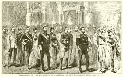 Procession of the Governors of Australia at the Melbourne Exhibition of 1888 by English School