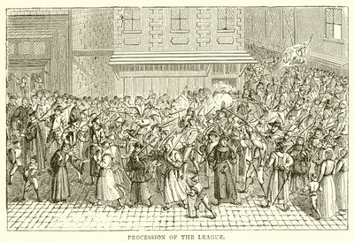 Procession of the League by English School