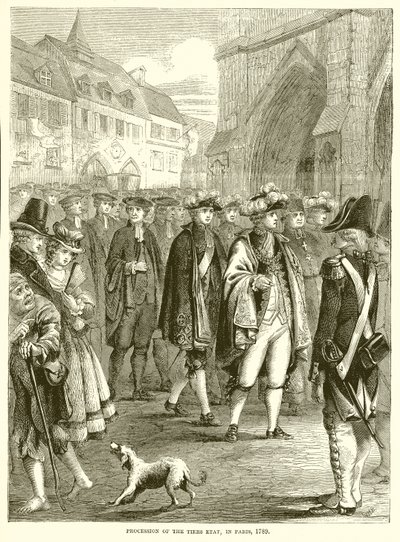 Procession of the Tiers Etat in Paris, 1789 by English School