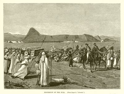 Procession of the Bull by English School