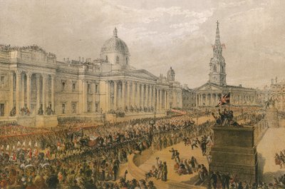 Procession Passing Through the North of Trafalgar Square by English School