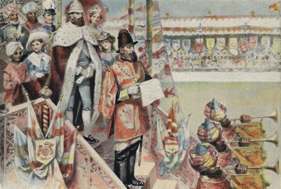 Proclamation of Queen Victoria as Empress of India by English School