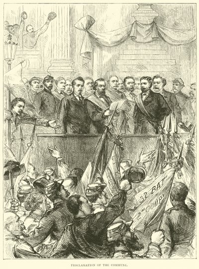 Proclamation of the Commune, March 1871 by English School