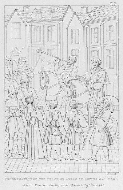 Proclamation of the Peace of Arras at Rheims, 2 October 1435 by English School