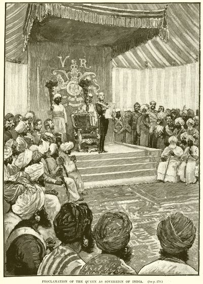 Proclamation of the Queen as Sovereign of India by English School