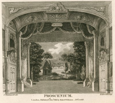 Proscenium of The Royalty Theatre, Well Street, Wellclose Square, London by English School
