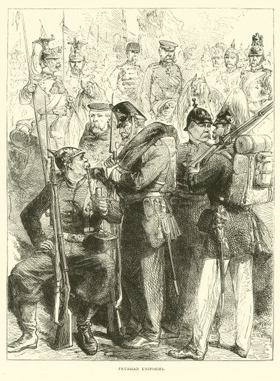 Prussian uniforms, August 1870 by English School