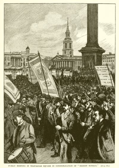 Public Meeting in Trafalgar Square in Commemoration of Bloody Sunday by English School