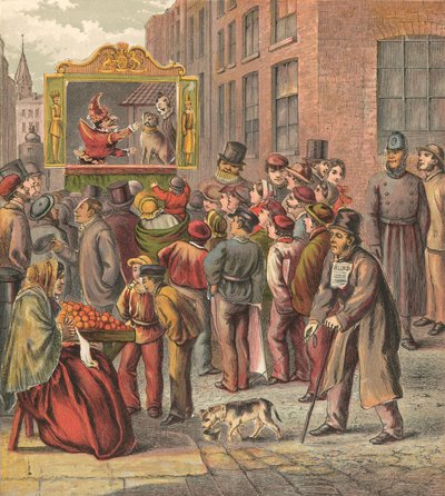 Punch and Judy Show in the Street by English School