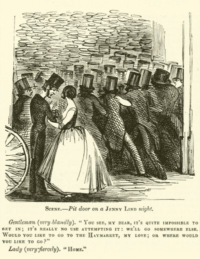Punch cartoon: Jenny Lind by English School