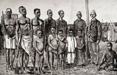 Pygmy Natives as Compared with English Officers, Sudanese and Zanzibaris, 1890 by English School