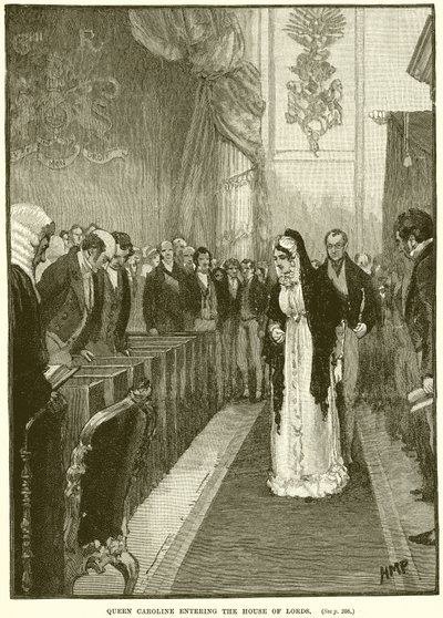 Queen Caroline entering the House of Lords by English School