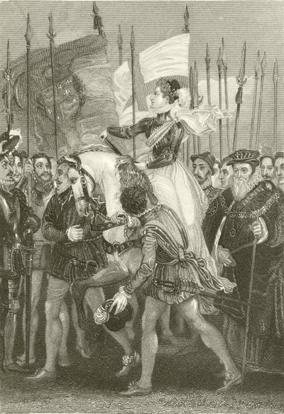 Queen Elizabeth at Tilbury Fort by English School