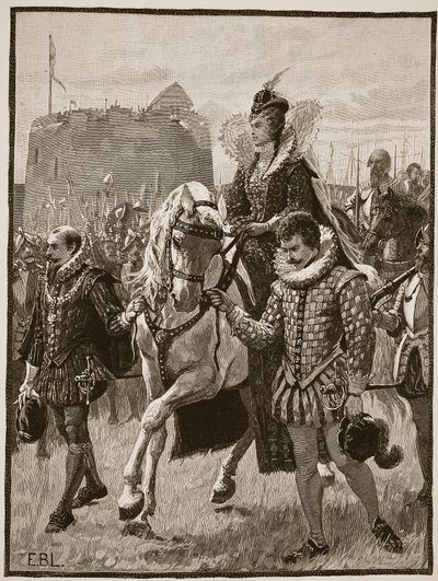 Queen Elizabeth at Tilbury, Illustration from Cassell