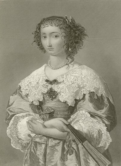 Queen Henrietta Maria, Queen of King Charles I by English School