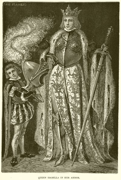 Queen Isabella in her Armor by English School