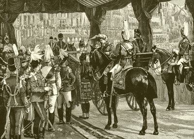 Queen Victoria, Jubilee, Westminster Abbey, coach, horses by English School