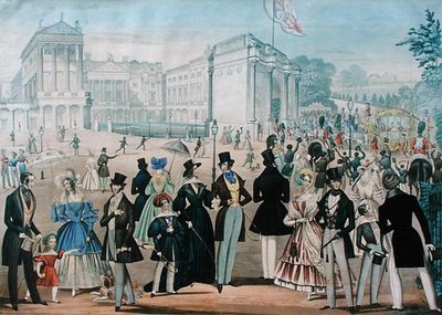 Queen Victoria Returning from the House of Lords by English School