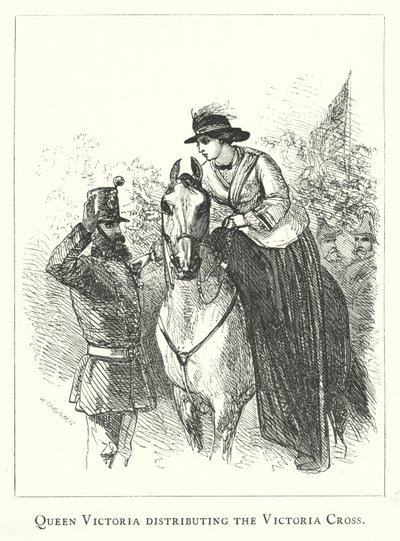 Queen Victoria Distributing the Victoria Cross by English School