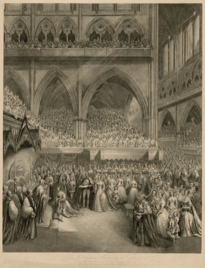 Queen Victoria Receiving the Sacrament at Her Coronation by English School
