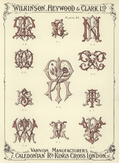 RM, RL, RN, RO, RR, RP, RS, RT, RW, RV, RY by English School