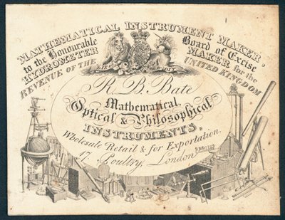 R B Bate, mathematical, optical and philosophical instruments by English School